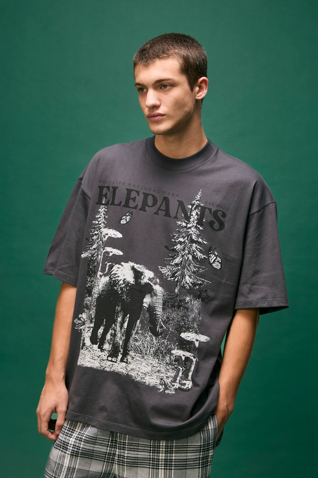 Remera Wildlife Gris Topo