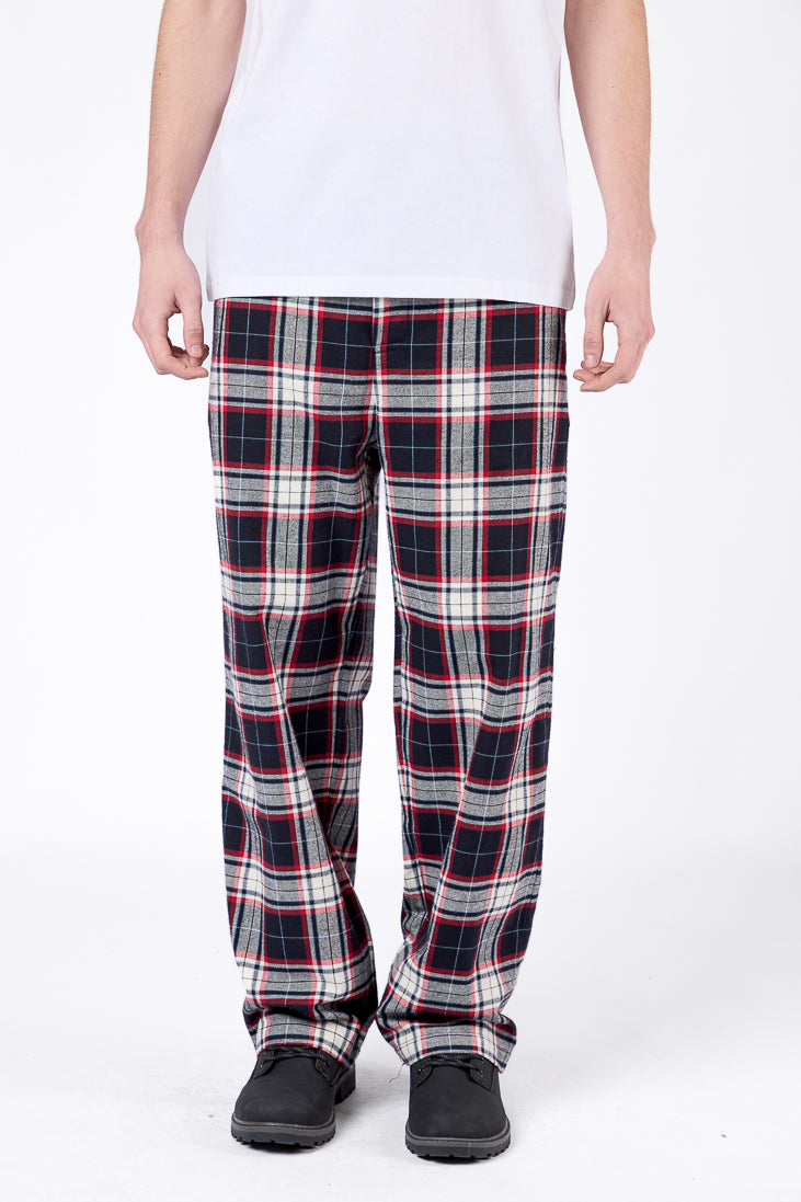 Pantalón Loose Cuadros Negro