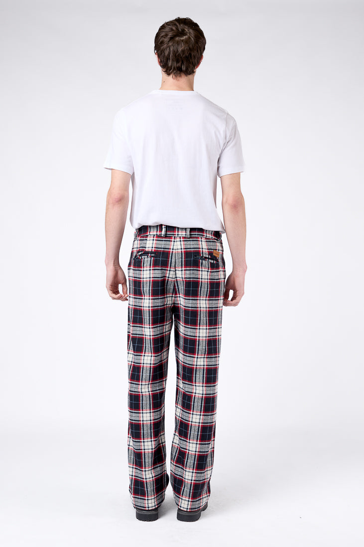 Pantalón Loose Cuadros Negro