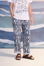 Pant Estampado Ikat Azúl