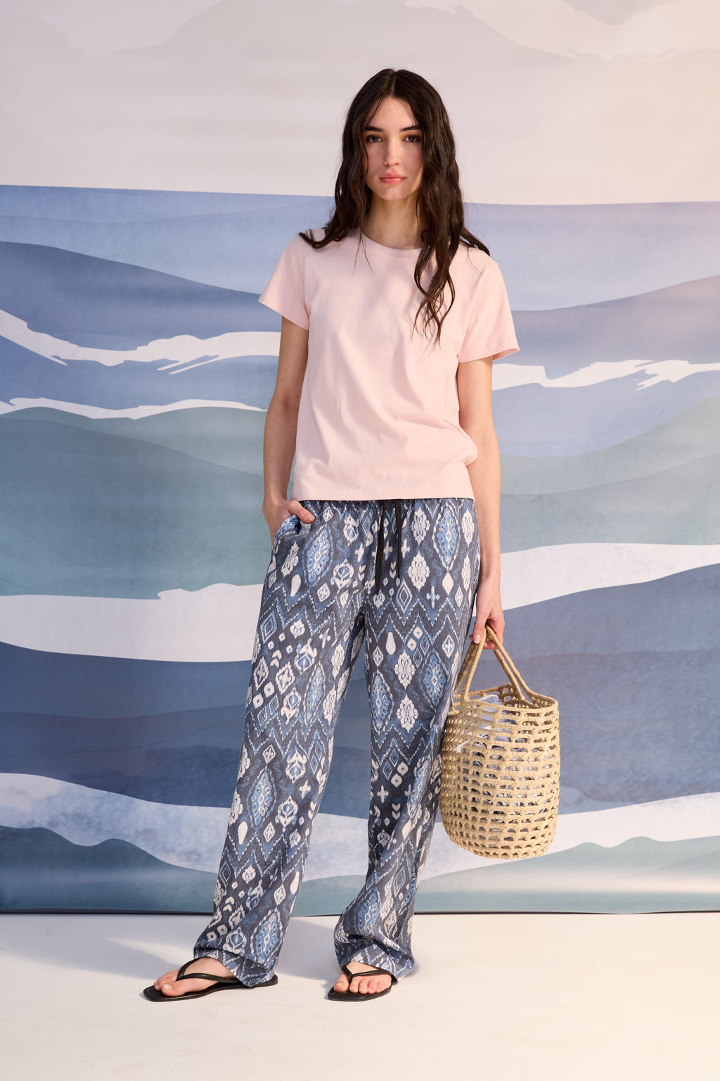 Pant Estampado Ikat Azúl