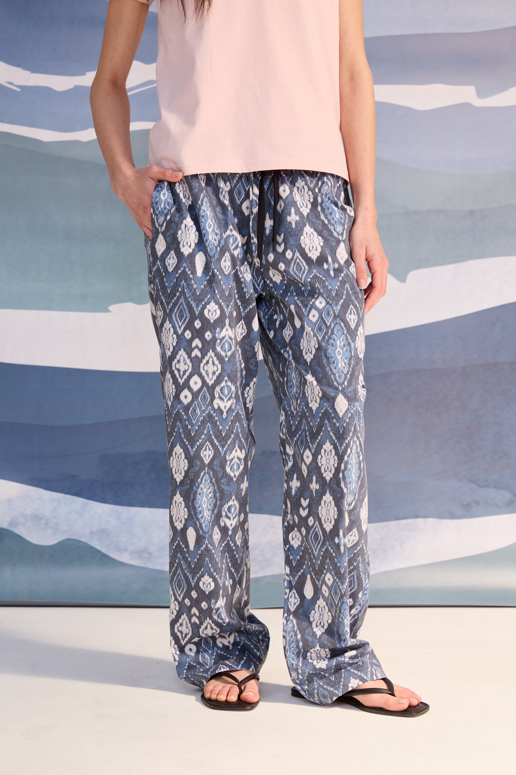 Pant Estampado Ikat Azúl