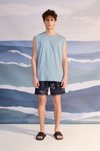 Musculosa Over Lobster Azul Aero Claro