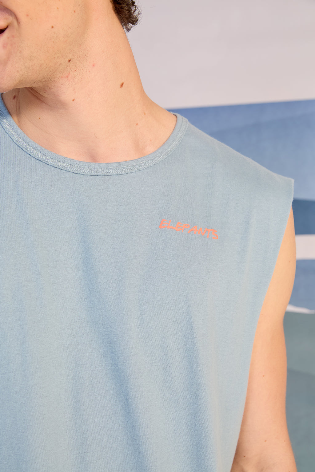 Musculosa Over Lobster Azul Aero Claro
