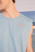 Musculosa Over Lobster Azul Aero Claro