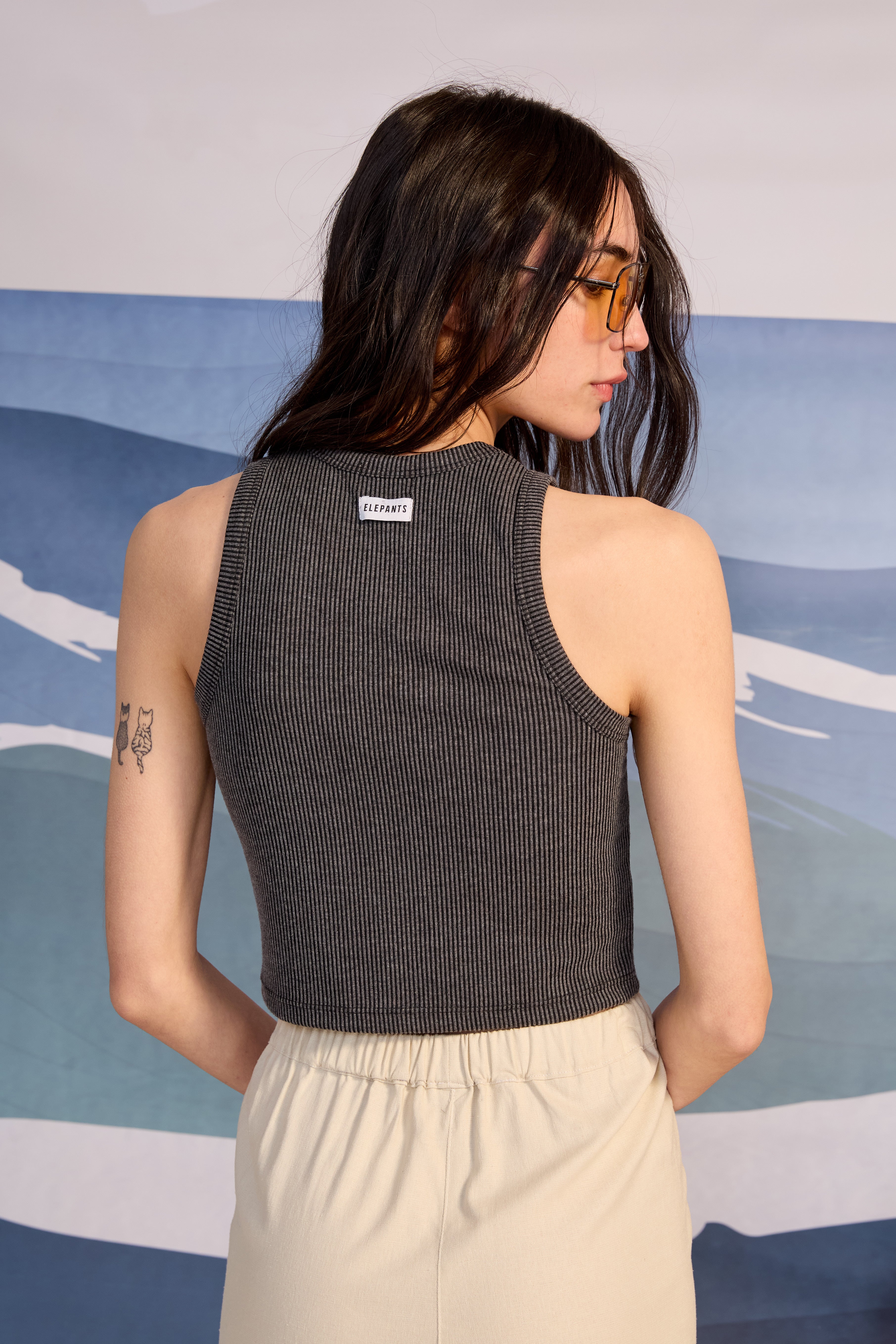 Top Washed Gris