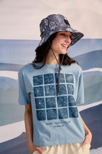 Remera Over Sur Salvaje Azúl Aero Claro