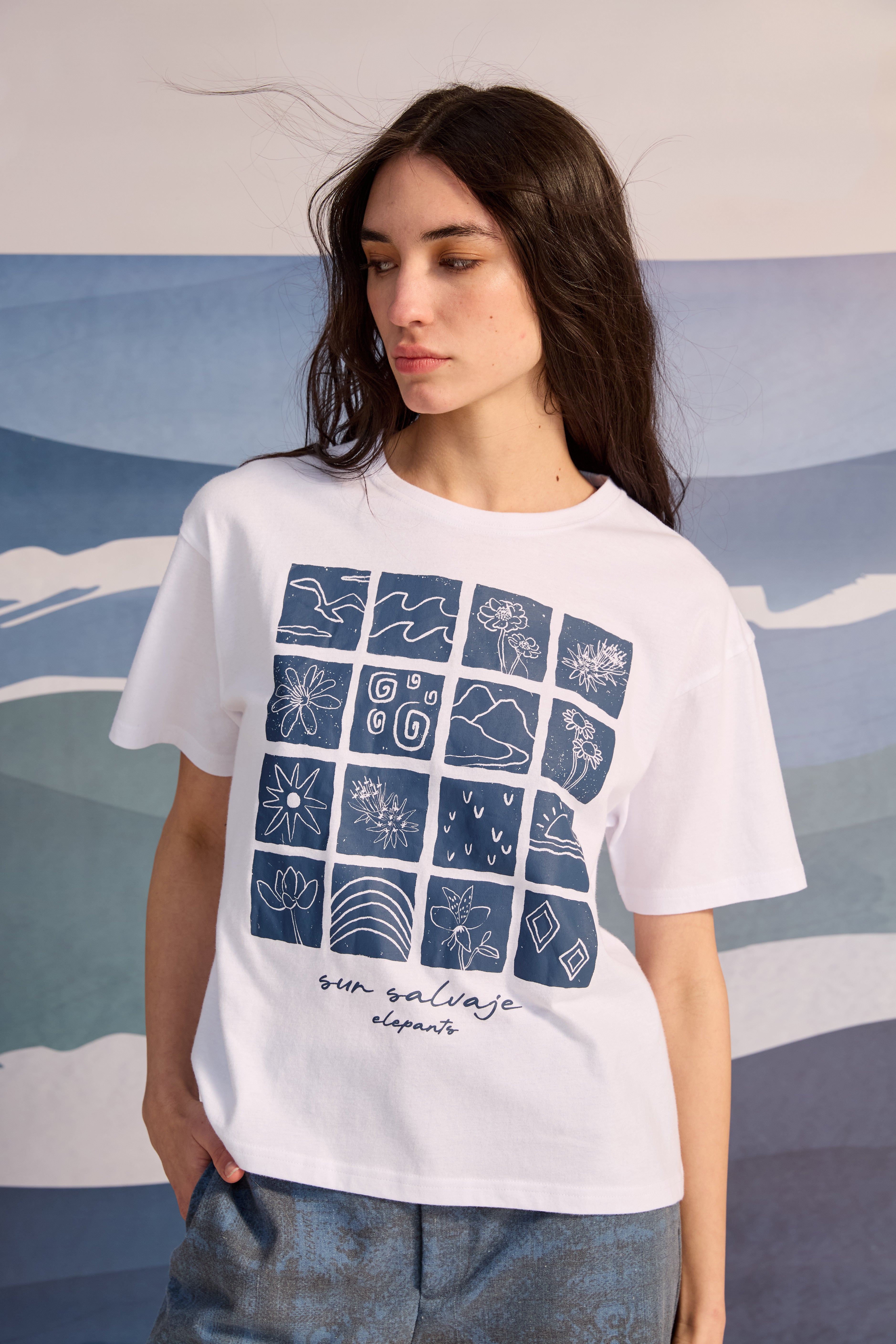 Remera Over Sur Salvaje Crudo