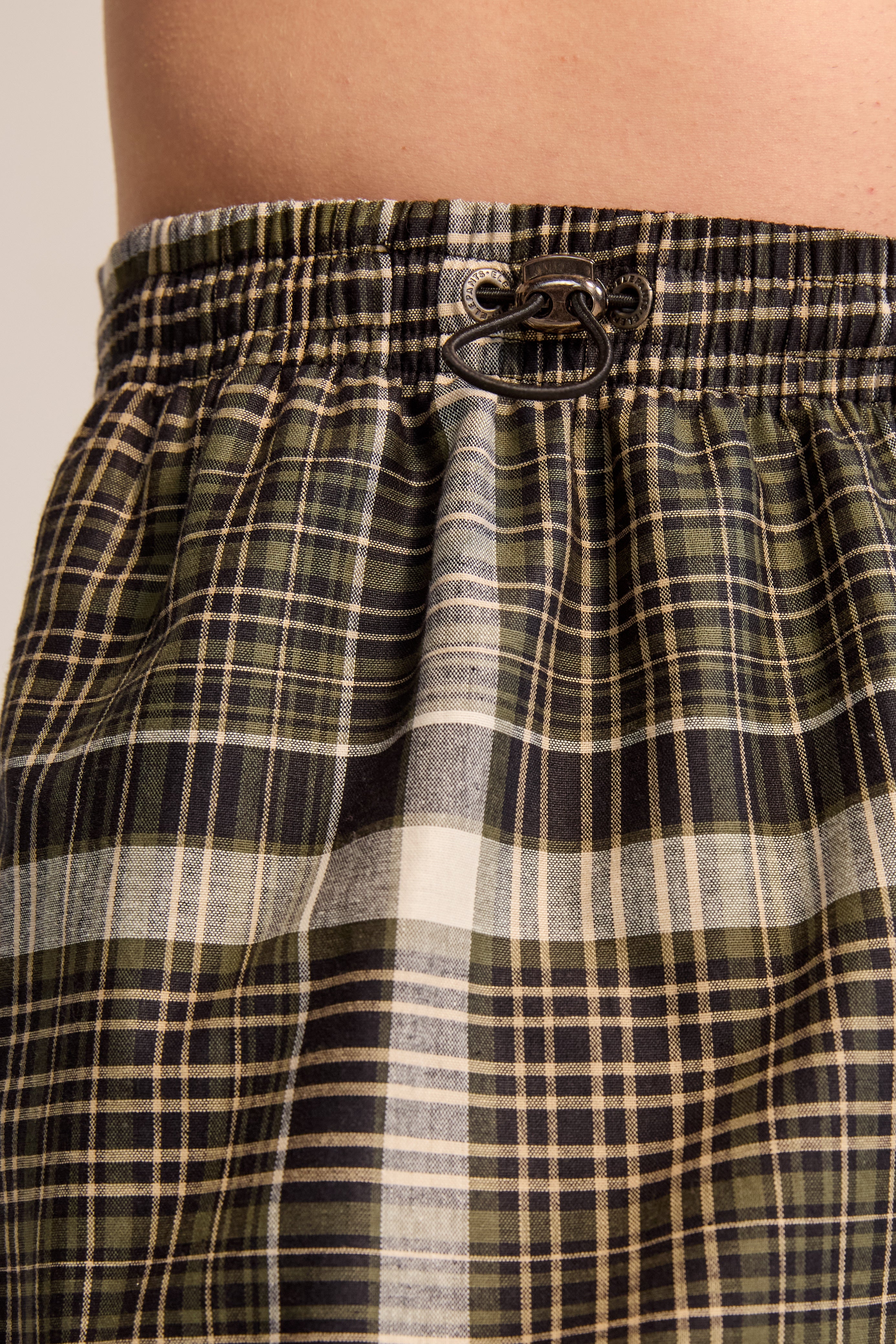 Pantalón Cargo Cuadros Verde