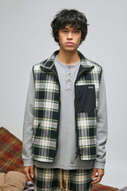 CHALECO VIYELA CUADROS NEGRO