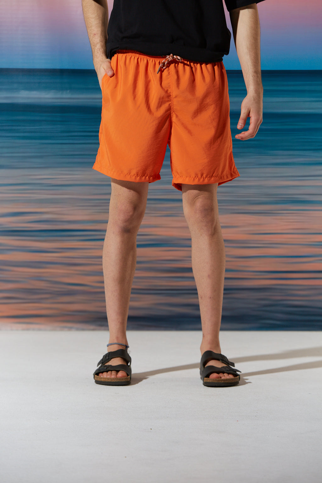 TRAJE DE BAÑO HARRY LISO NARANJA