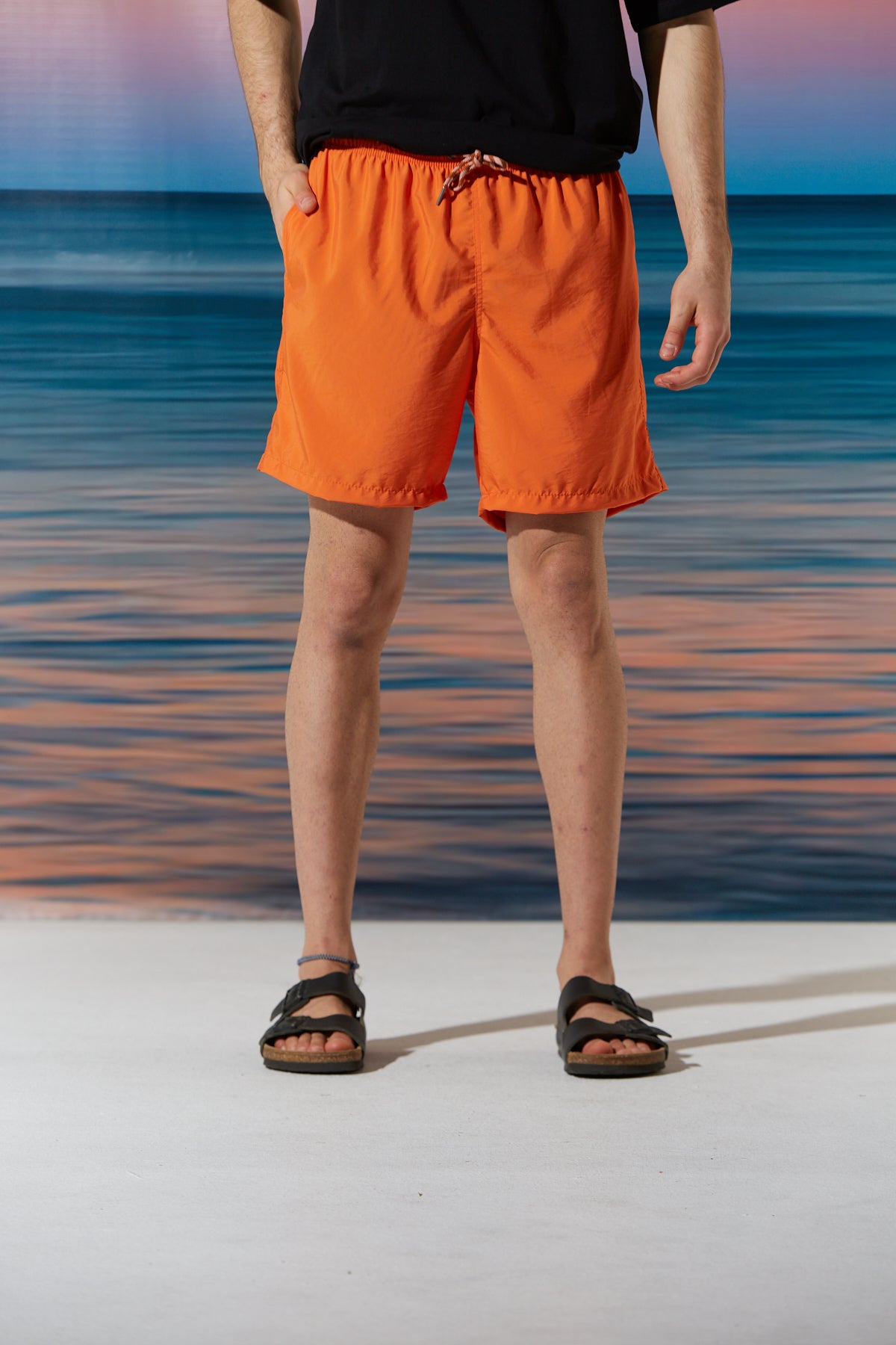 TRAJE DE BAÑO HARRY LISO NARANJA