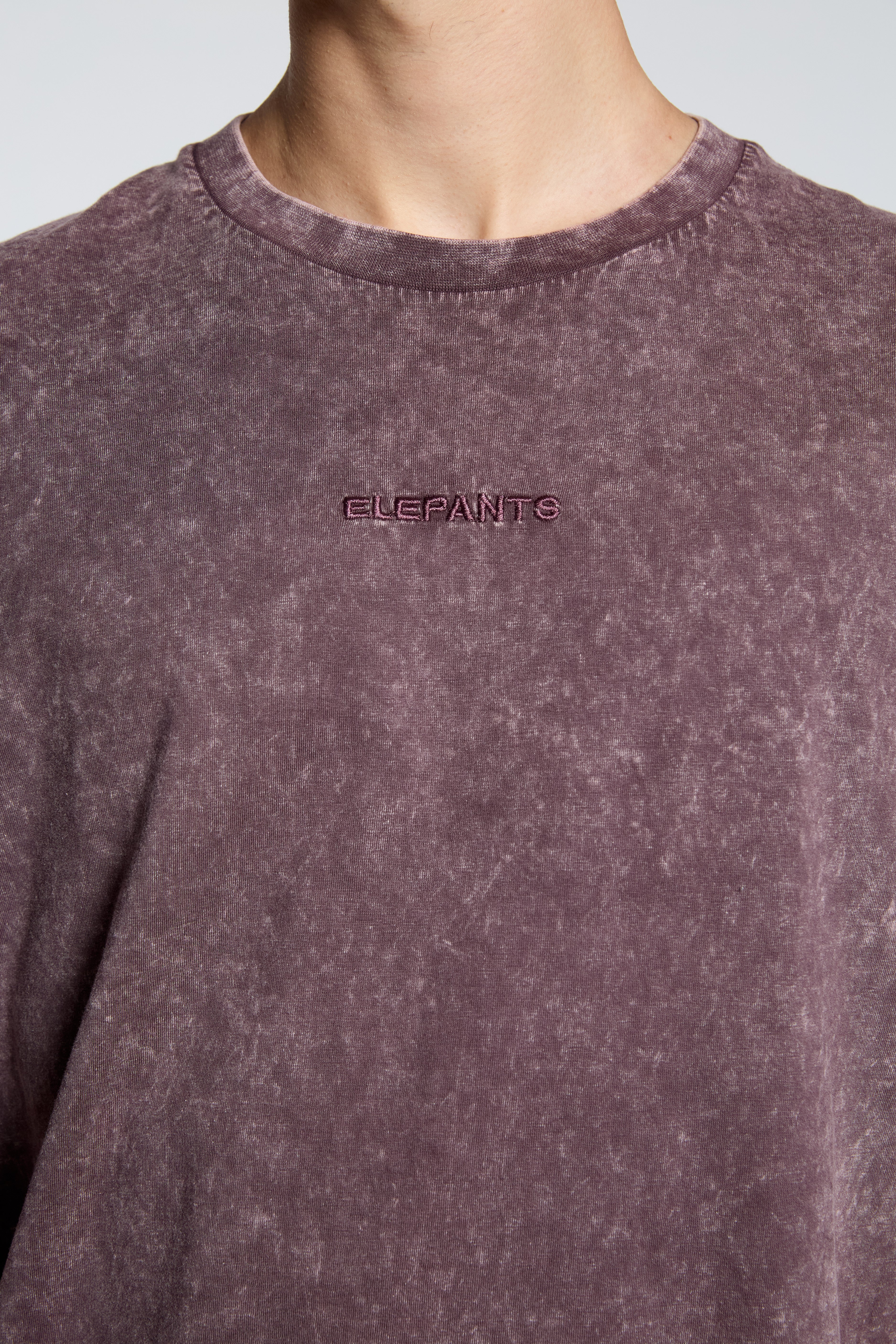 Polera Acid Wash Bordo
