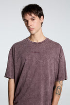 Polera Acid Wash Bordo