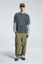 Polera Acid Wash Gris claro