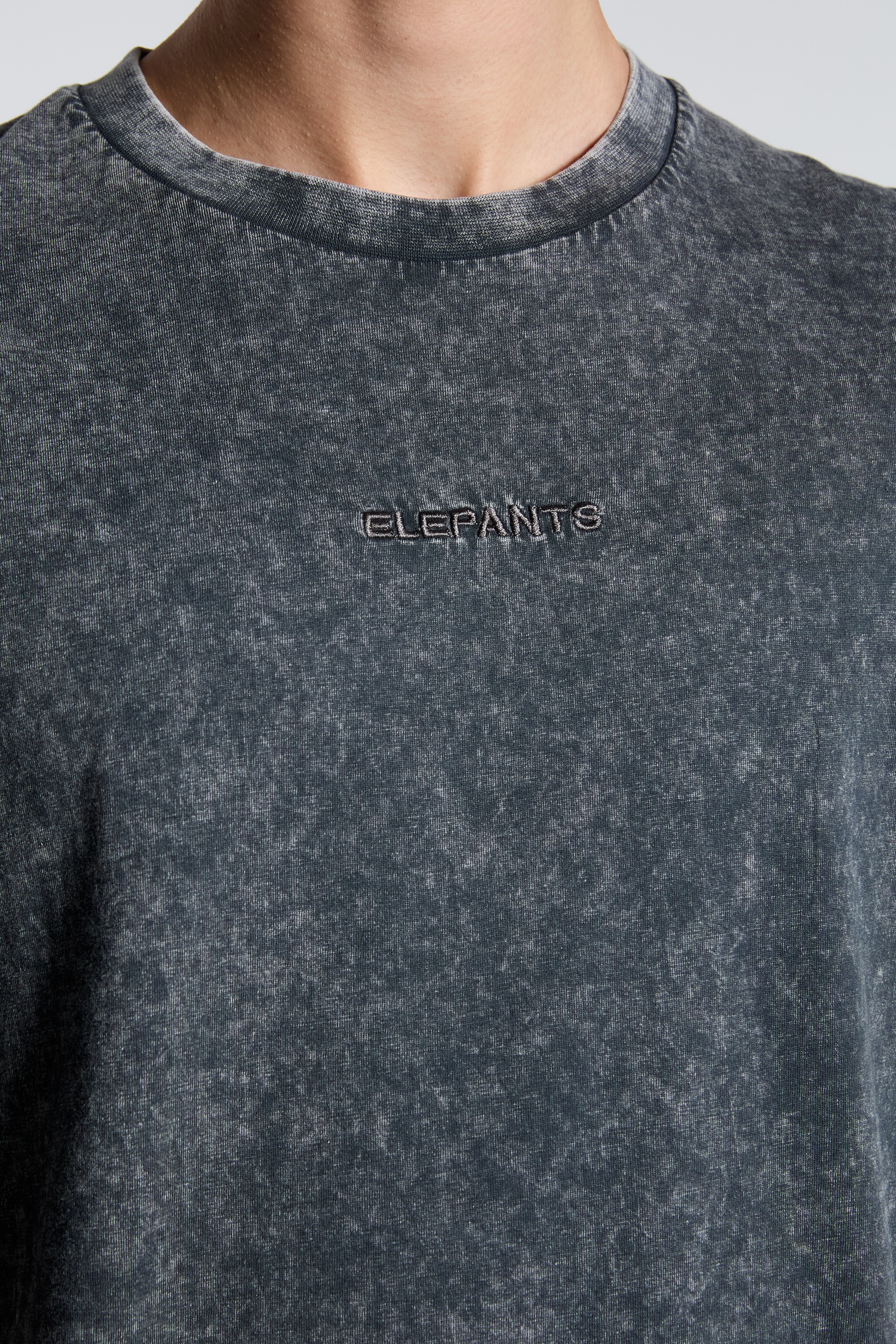 Polera Acid Wash Gris claro