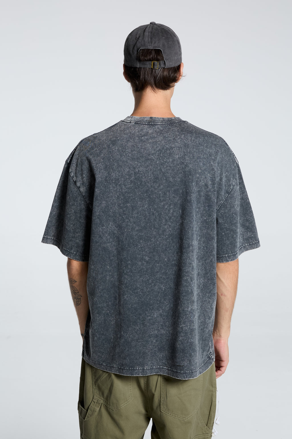 Polera Acid Wash Gris claro