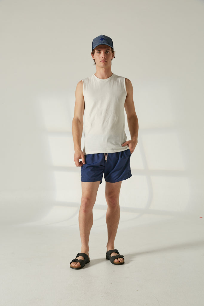 TRAJE DE BAÑO BAÑO HARRY LISO AZUL