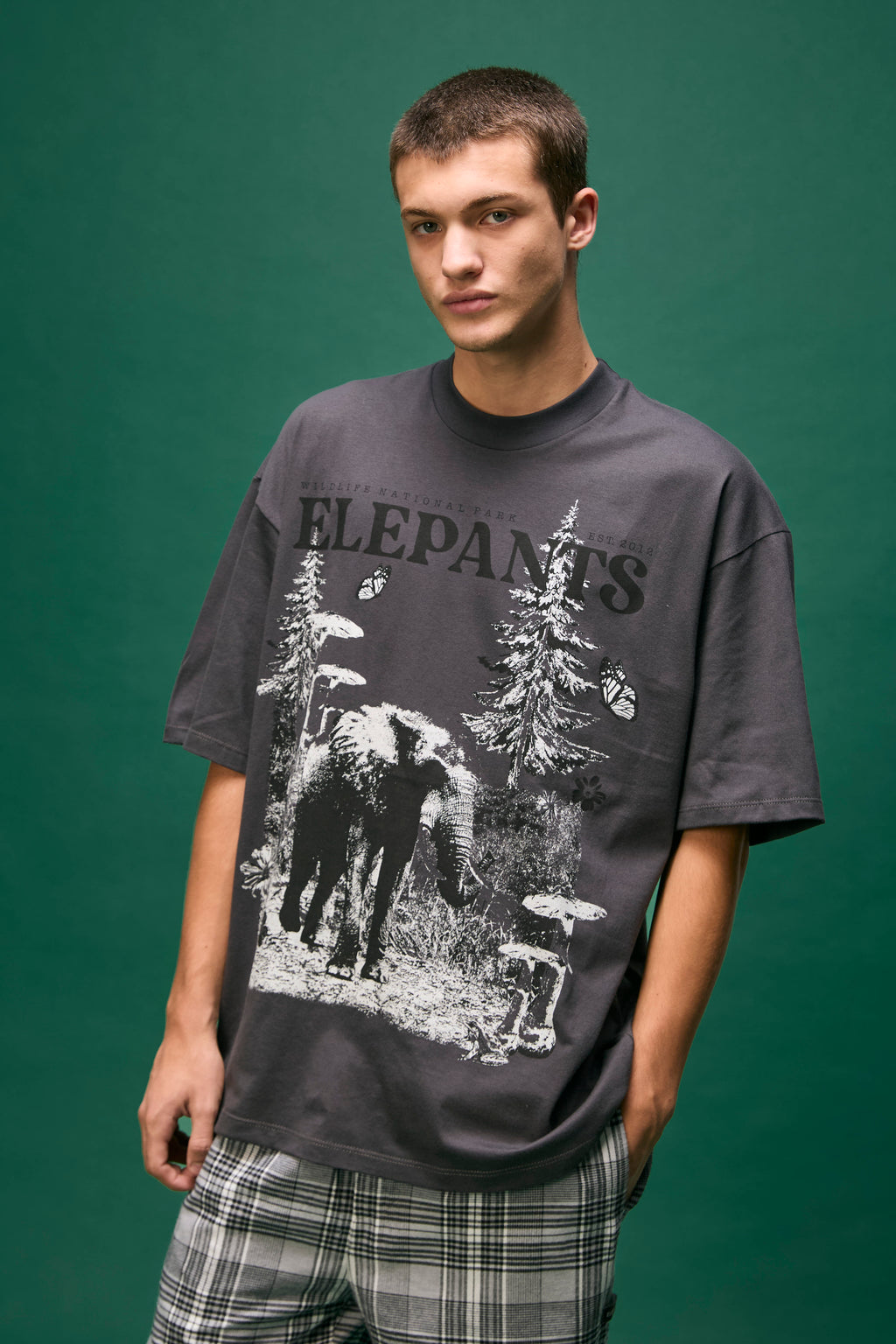 Remera Wildlife Gris Topo