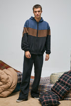 CAMPERA OVERSIZE TRICOLOR NEGRO