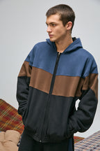 CAMPERA OVERSIZE TRICOLOR NEGRO