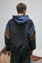 CAMPERA OVERSIZE TRICOLOR NEGRO