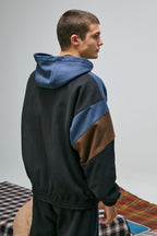 CAMPERA OVERSIZE TRICOLOR NEGRO