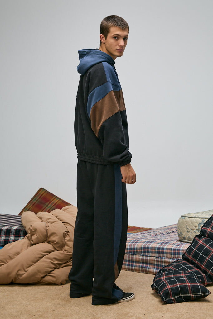 CAMPERA OVERSIZE TRICOLOR NEGRO