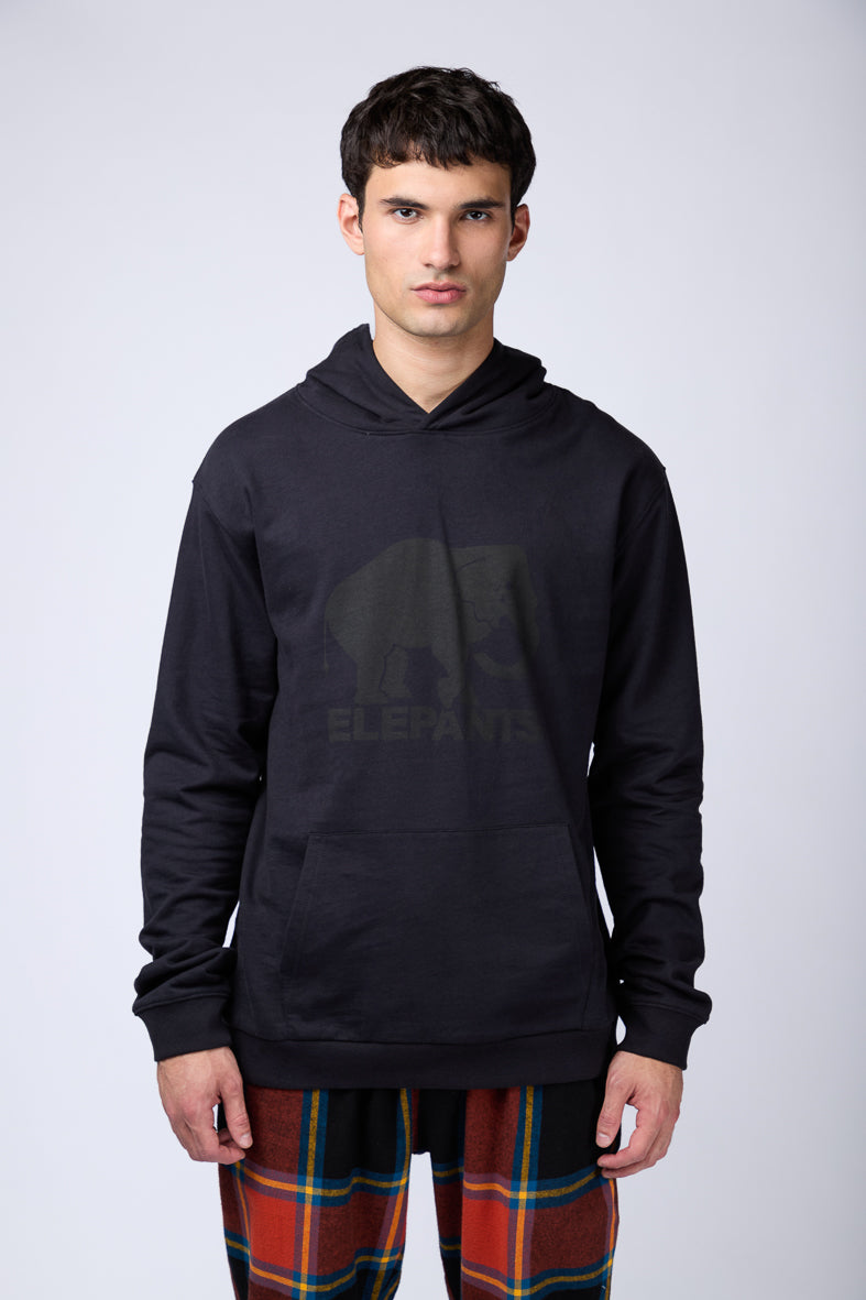 BUZO CAPUCHA ELEPANTS FRISA NEGRO