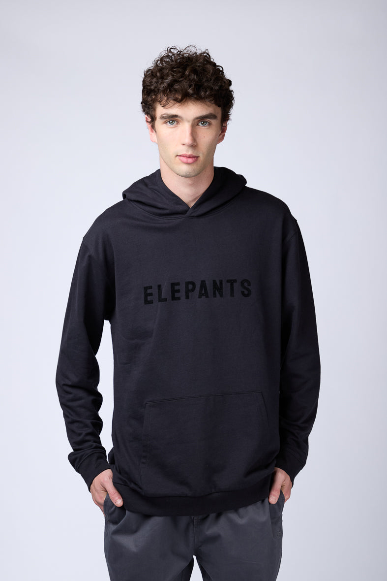 BUZO CAPUCHA SELF FRISA NEGRO