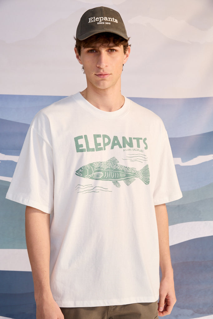 POLERA OVERSIZE FISH BLANCO