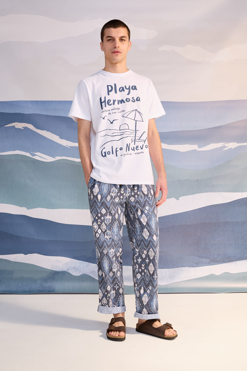 Pant Estampado Ikat Azúl