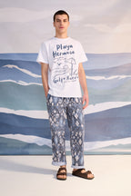 Pant Estampado Ikat Azúl