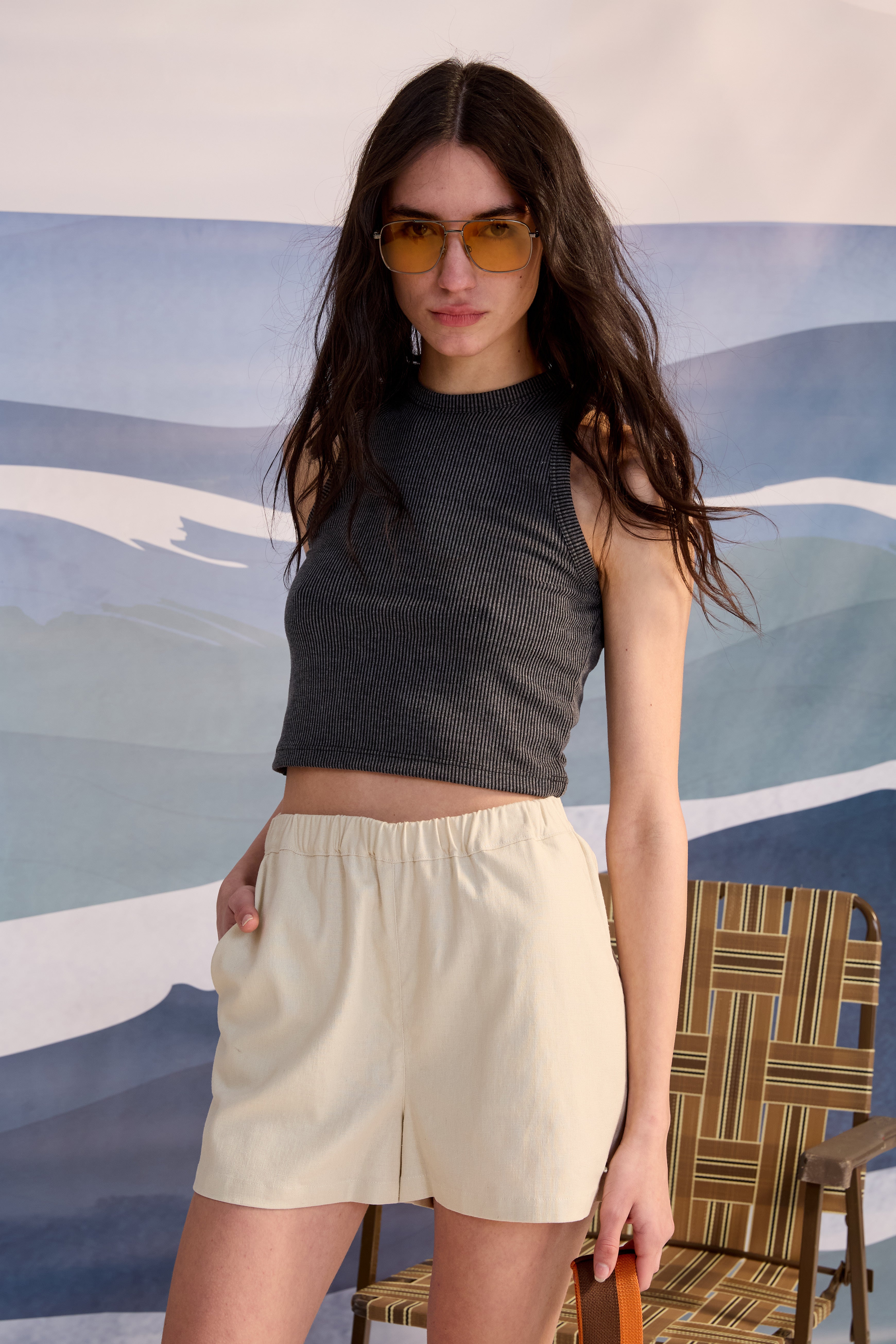 Top Washed Gris