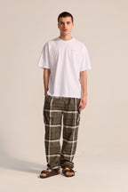 Pantalón Cargo Cuadros Verde