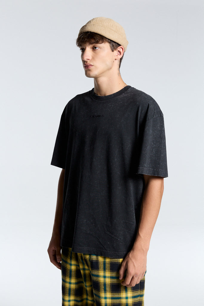 Polera Acid Wash Negro