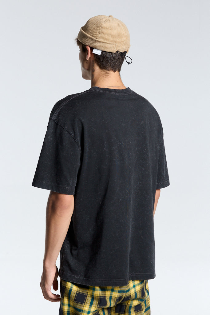 Polera Acid Wash Negro