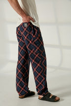 Pantalón cargo cuadros azúl