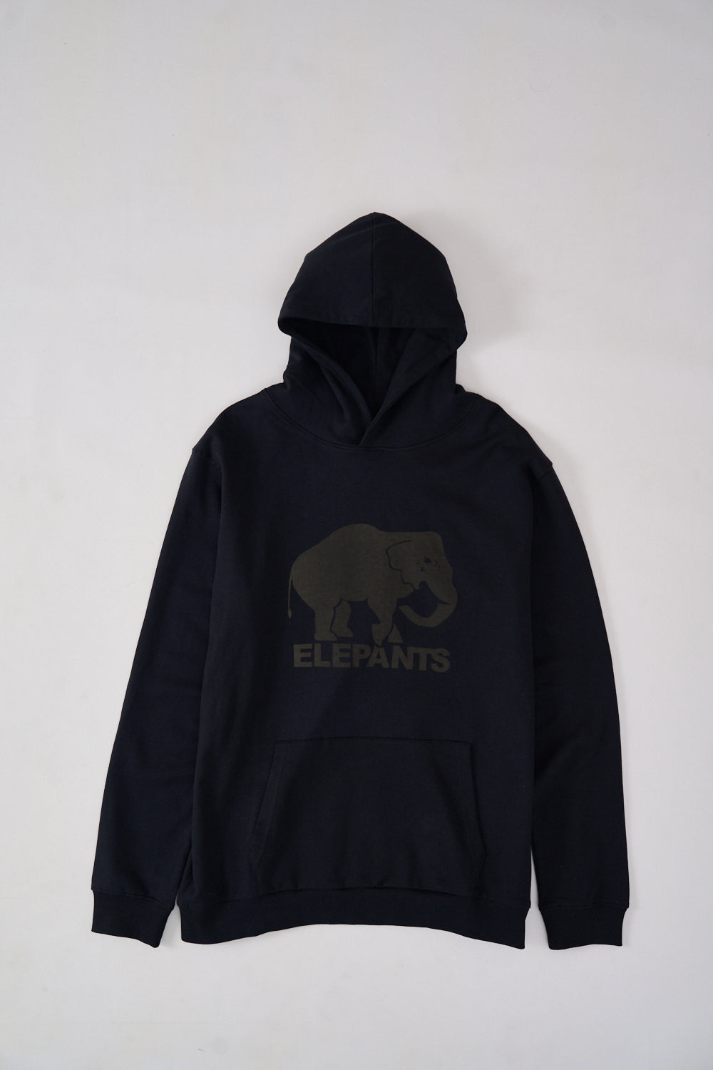 POLERON CAPUCHA ELEPANTS FRISA NEGRO