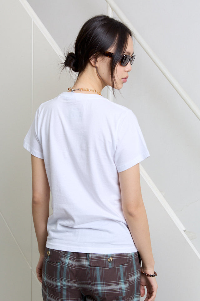 Polera Sra Smith blanca 100% Algodón