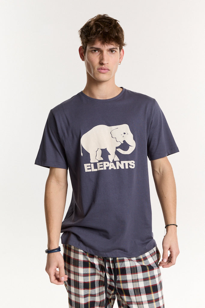 POLERA ELEPANTS GRIS TOPO ALGODON