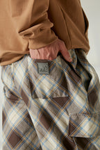 Pantalón Cargo Cuadros Chocolate